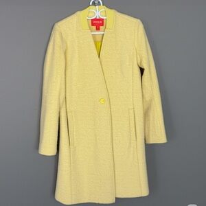 Bright Yellow Statement Dopamine Dressing Wool blend coat